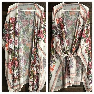 Vintage floral flowy cardigan